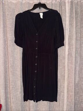 princess polly baby blue dress FRAN FRONT DRESS - BLACK SATIN main image 1